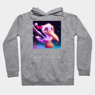 Cute Pelican Drawing Hoodie